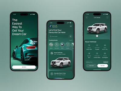 Car Shop Mobile App Exploration app concept automotive browse car marketplace car shop details e commerce info interaction design marketplace mobile app order product design saas ui design ux