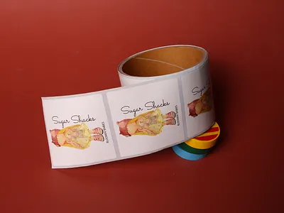 Sugar Shacks Custom Roll Stickers Top Orientation art branding custom stickers graphic design illustration label printing logo packaging design print design product branding product design product labels product packaging roll stickers sticker design sticker printing