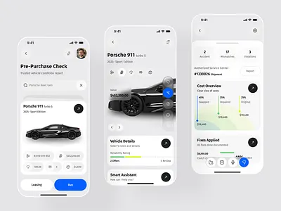 AI Powered Car Evaluation Tool Mobile App ai car app ai mobility ai tech app ai vehicle tool app design auto analysis auto dashboard auto inspection automotive app car buying app car condition app car evaluation car report car scanning mobile app mobile app design mobile ui vehicle check vehicle insights