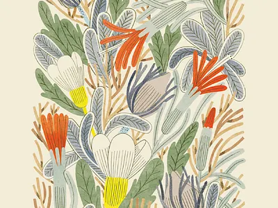 Floral collage botanical floral illustration illustrator plants