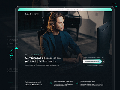 Colab: Logitech + Thiago Finch branding design figma graphic design lançamento thiagofinch ui ux