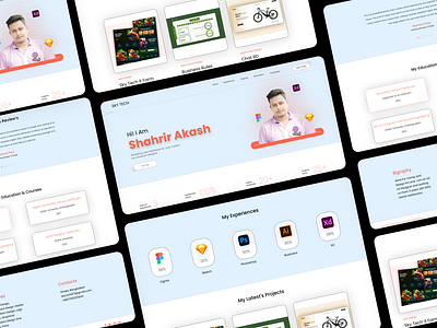 Simple & Minimalist Portfolio Design app branding design graphic design illustration logo typography ui ux vector