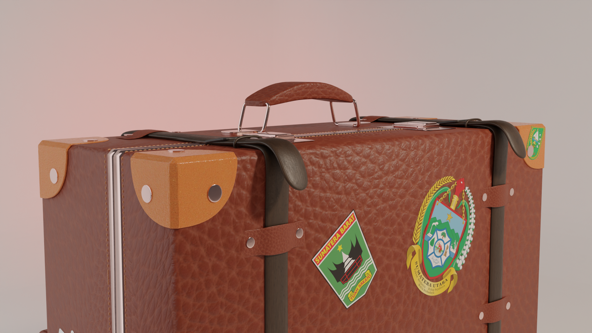 Vintage Luggage 3D Modeling Practice 3d 3dart 3dmodeling blender icon luggage modeling poly