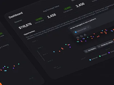 Dark Charting ai app chart clean dasdhboard data design graph interface minimal modal overlay popup product saas ui ui design ux ux design web