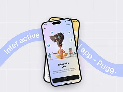 Pugg - Interactive educational app app education gamification illustration learn mobile ui ux