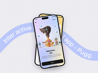 Pugg - Interactive educational app app education gamification illustration learn mobile ui ux