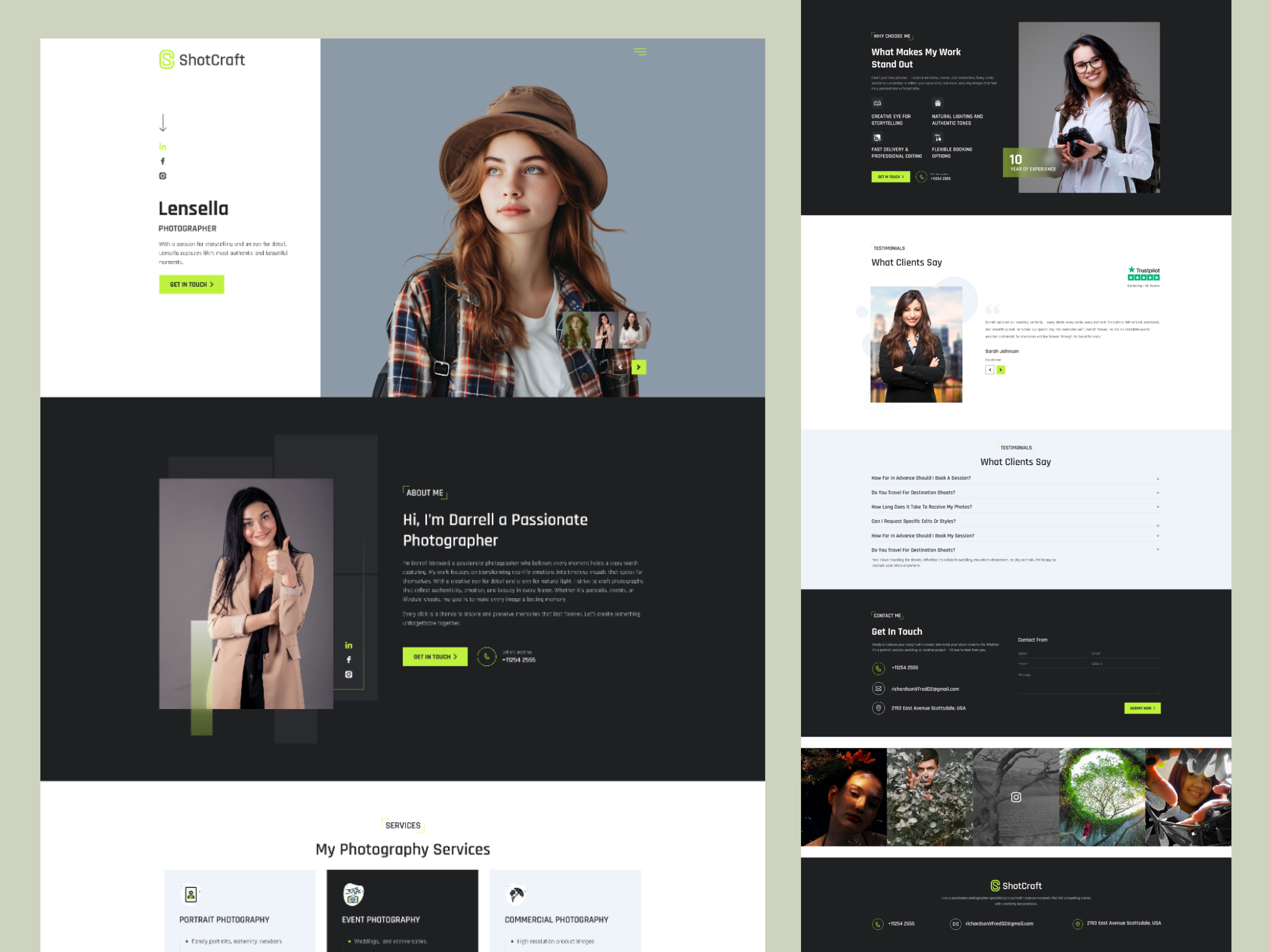 Lensella Photography Website – Clean & Professional UI/UX creative portfolio design minimal web design modern landing page personal branding website photographer branding photographer landing page photographer portfolio photography agency website photography ui ux photography website design portfolio layout portfolio web design ui ux case study web design inspiration