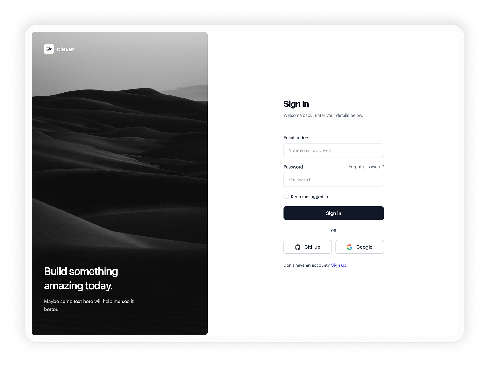 Minimalist Login Screen - Webpixels by Webpixels on Dribbble