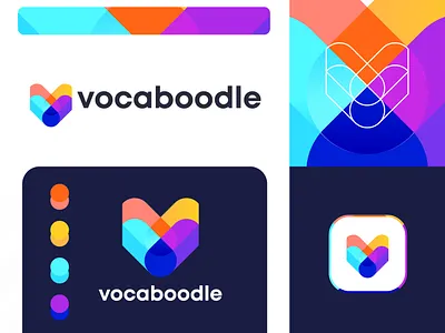 Modern Colorful abstract V letter Logo Design agency app icon app logo branding business colorful logo company logo creative logo icon letter logo logo logo designer logo type mark multicolor logo overlay logo print saas symbol v logo