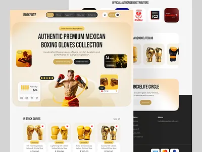 Boxing Gloves – eCommerce Landing Page boxing boxing design web boxing web boxing website e commerce ecommerce landing page online shop product design shop shoping website store ui web web design web ui design website website design