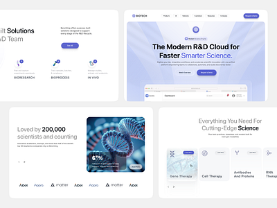 Biotech Landing Page bacteria bio biotech landing page biotech website biotechnology diagnosis healthcare hero home page innovation lab laboratory landing page medical research technology ui design ui ux web design website