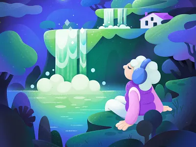 Part of project abstract background cartoon character design illustration zutto