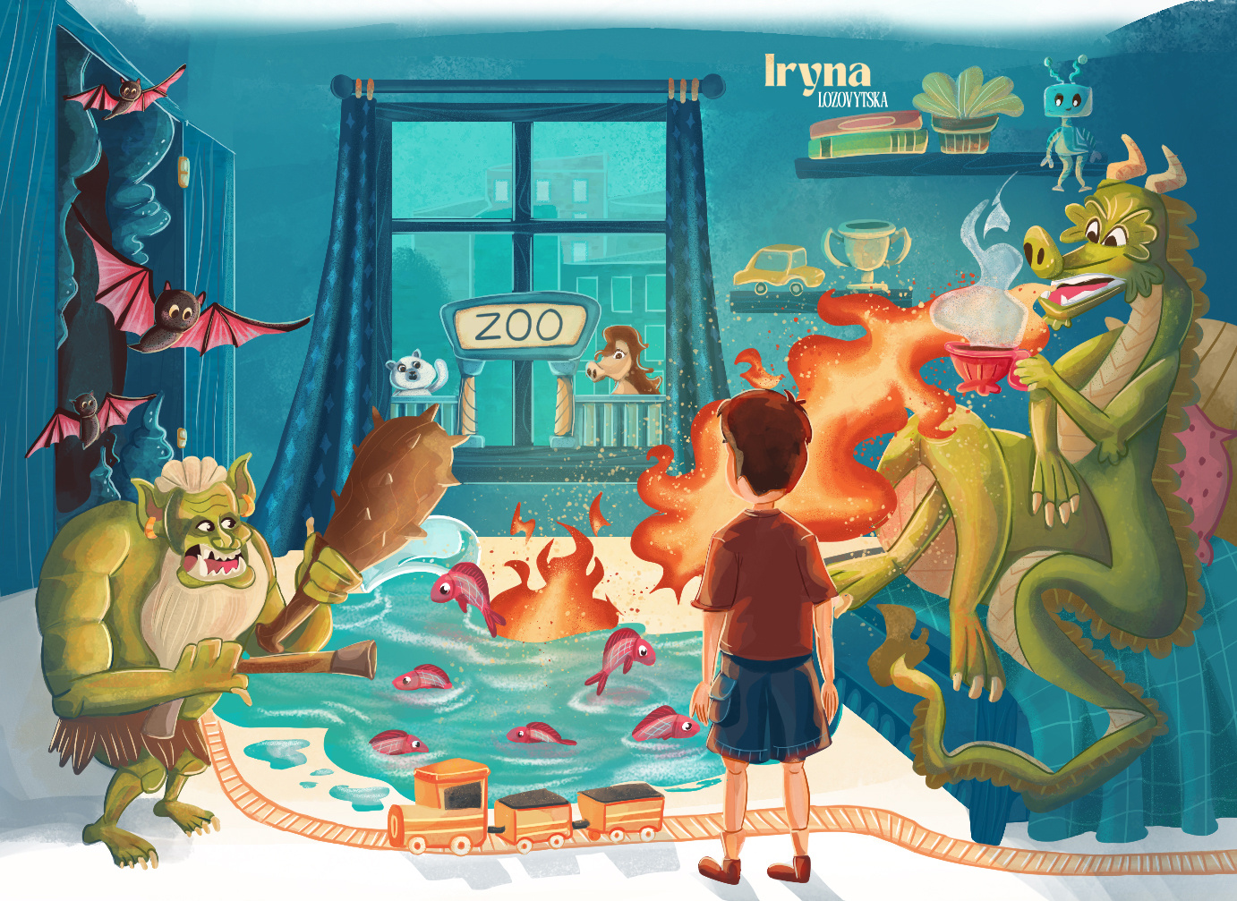 Illustrations for book Games and Tales That Heal animal art book cartoon character children`s book drawing fairytale illustration kid people photoshop