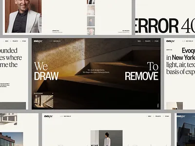 Evoque – Website Design for Architecture Studio animation architecture studio arcitecture branding graphic design logo motion graphics studio ui uiux ux web design