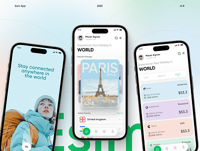 eSIM Mobile App – Travel eSIM App animation app concept appdesign branding esim activation esim app esim card esim onboarding fintech app design global esim graphic design international esim minimal app design modern esim roaming free esim sim activation app travel app ui uiuxdesign