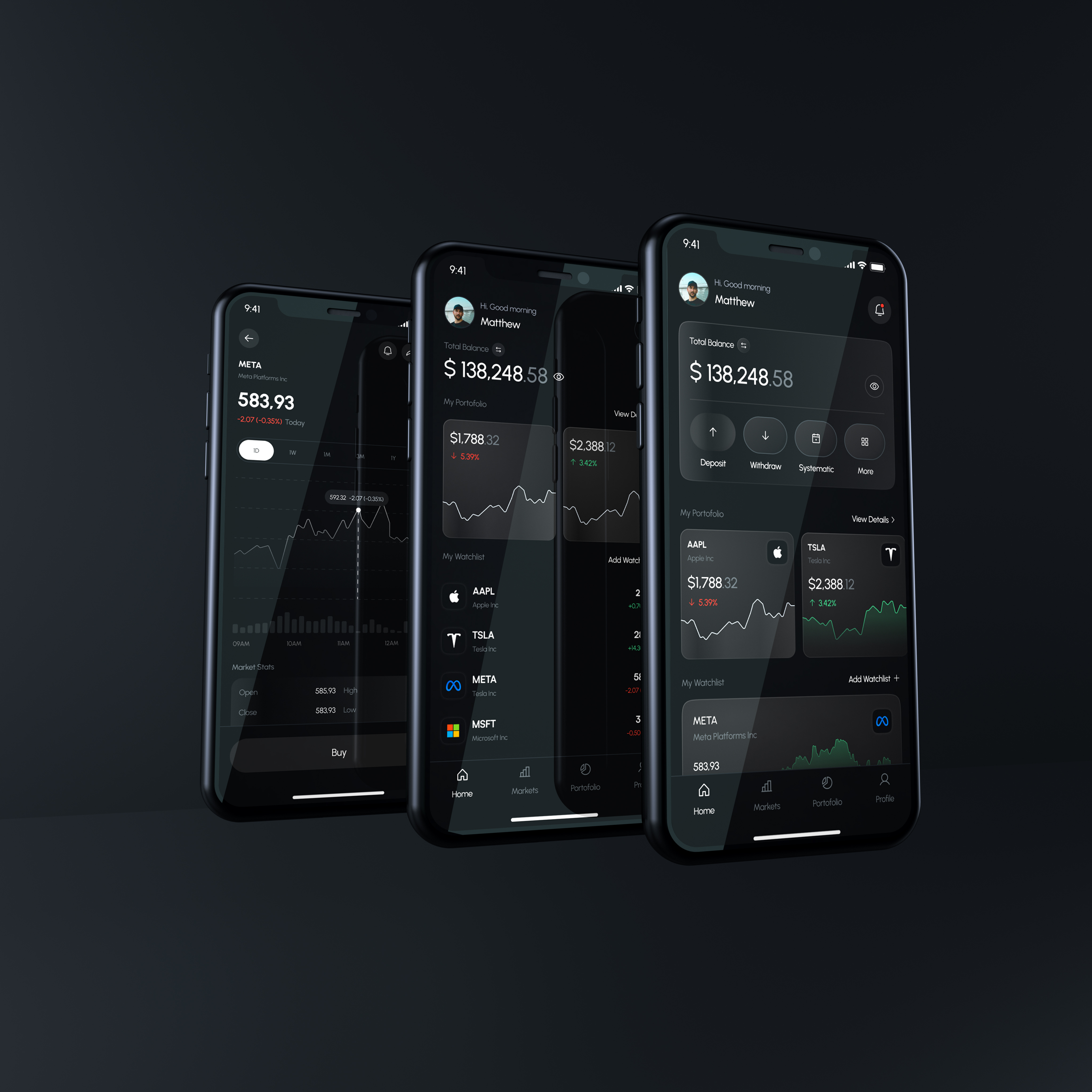 Financial Trading and Investment App app design crypto app finance app financial fintech investment app mobile app stock market ui user experience