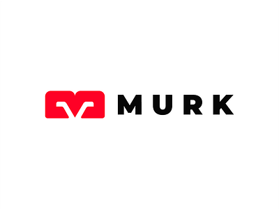 Murk VR Media — VR Goggles Lettermark black brand cinematic design digital entertainment gaming goggles identity immersive lettermark logo mahamadhesien mark media modern red symmetric tech vr