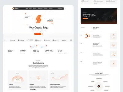 SCRYPT - Crypto Trading Platform banking blockchain crypto crypto design crypto trading crypto wallet cryptocurrency cryptocurrency design cryptocurrency website defi defi website design inspiration finance fintech fintech design investment platform landing page saas trading trading landing page