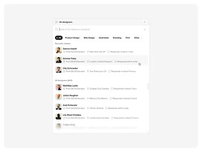 Command/quick search — Untitled UI cmd k command k product design quick search search menu ui design user interface