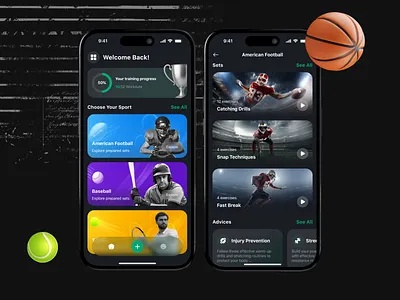 Training app baseball training basketball app basketball training fitness app football training ios app mobile app design product design soccer app sports analytics sports coaching training app ux design workout app workout tracker