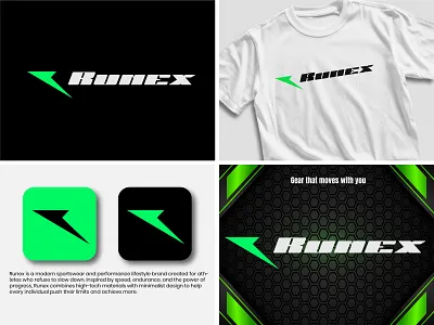 Runex sports modern logo design branding brandmark custom sports logo design graphic design logotype modern modern brand identity r logo runex logo sport flyer sports illustration sports website sportswear sportswear branding sportswear logos