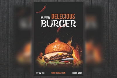 burger poster branding design flyer food food poster graphic design menu poster restaurant