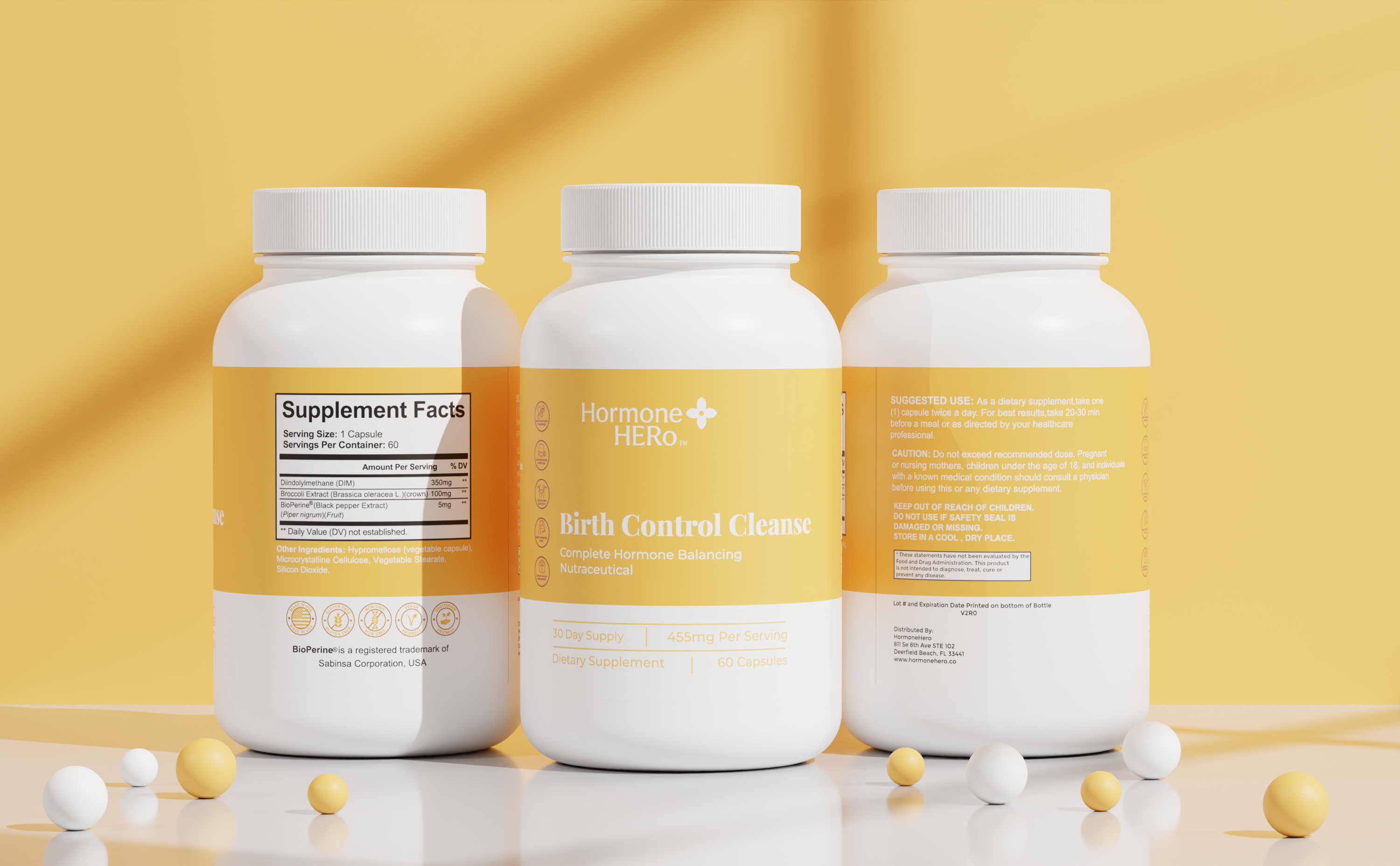 Example of Supplement Label And 3D Mockup Design