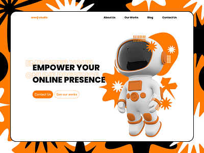 Oranji Studio design landing page ui ux website