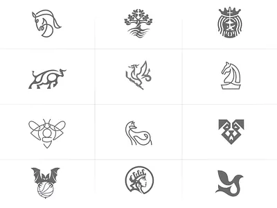 Logo Collection animal branding collection graphic design icon identity logo logo design logo designer logofolio logos mark minimal petar shalamanov portfolio project