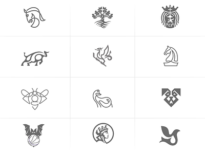 Logo Collection animal branding collection graphic design icon identity logo logo design logo designer logofolio logos mark minimal petar shalamanov portfolio project