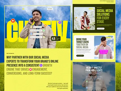 Chativ - Social Media Specialist Agency agency branding brand identity branding content creation creative agency design digital marketing figma illustration modern logo social media social media agency social media branding social media design social media marketing social media specialist ui uiux ux web design