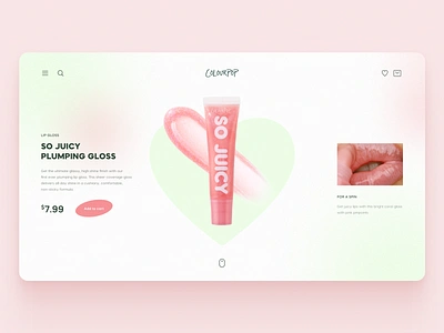 ColourPop Shop Header beauty colourpop concept cosmetics dailyui design e commerce header lips lipstick makeup minimalism pink product redesign shop ui web design