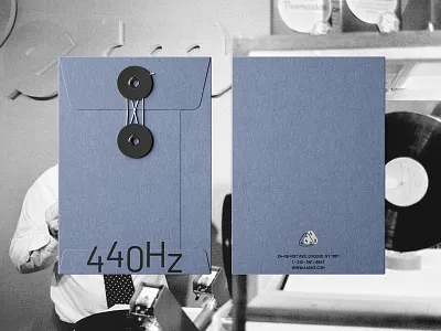 440 Hz Sound Studio – visual identity branding design download envelope free freebie identity industrial logo mockup mockups poster psd template typography