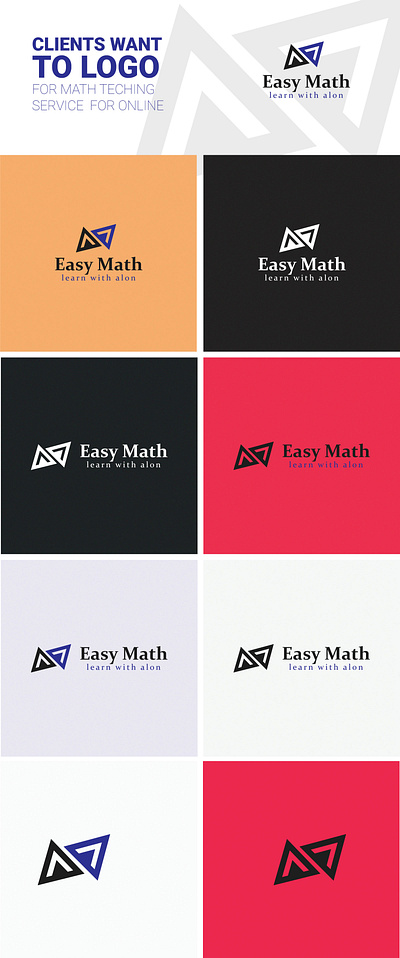 Easy Math Logo adobe illustrator adobe photoshop branding design graphic design illustration logo design vector