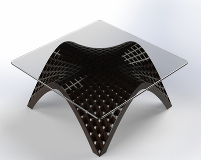 Solidworks Modern Table 3d animation