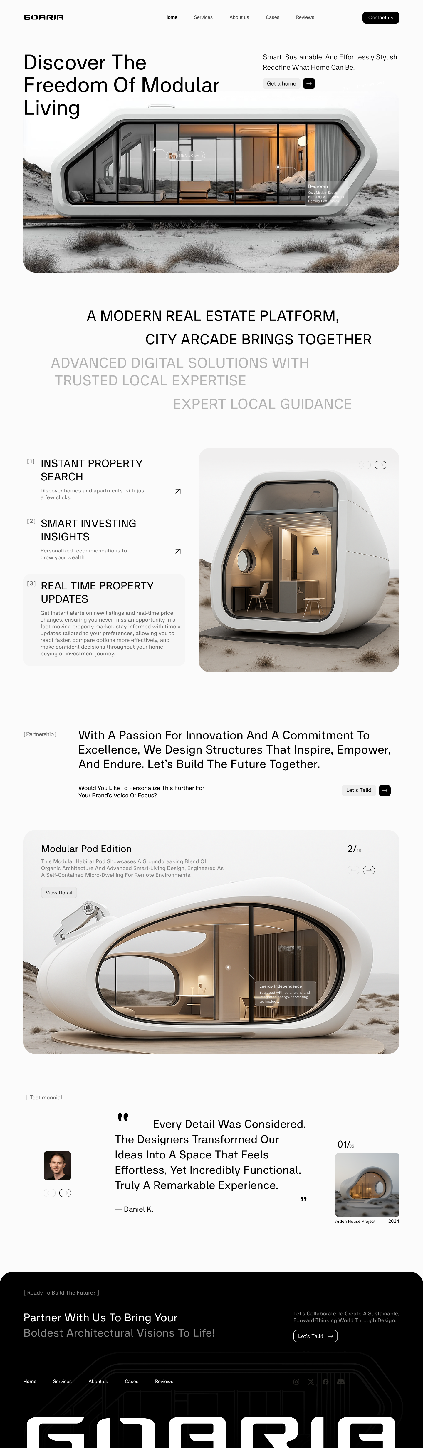 Example of Landing Page Design Halo UI/UX