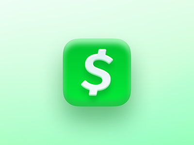 Skeuomorphic Cash App app cash design figma graphic design icon iconography illustration logo mark mobile modern simple skeuomorphic tutorial ui vector youtube