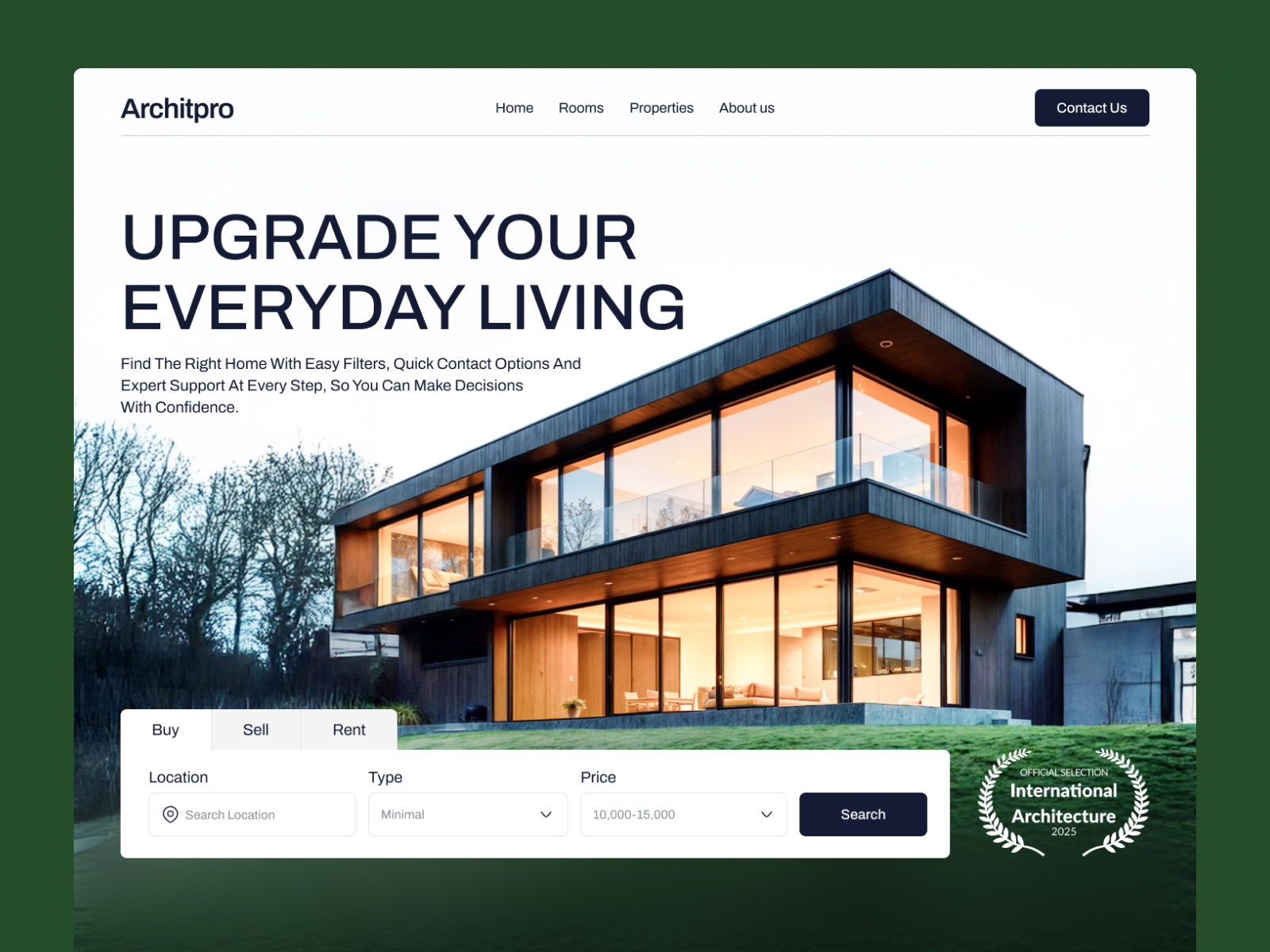 Find Your Next Home - Architpro Website architecture website development ecommerce landing page header website hero section home page landing page logo real estate app design real estate branding realestate website rental home website shopify design techwitpro web hero section design website landing page design wordpress development