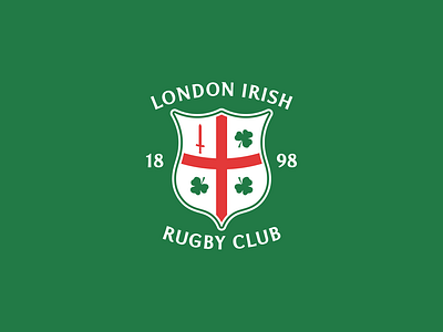 London Irish | Logo redesign brand design branding crest design flat flat design graphic design identity irish logo london retro logo rugby rugby club logo rugby logo sport logo vector visual identity