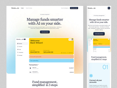 Saas Landing Page design fintech landing page saas ui web web design webdesign website