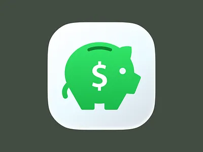 Piggy animal appicon brand branding budget budgetting coin design finance green icon illustration ios logo logo design mark money pig piggy symbol