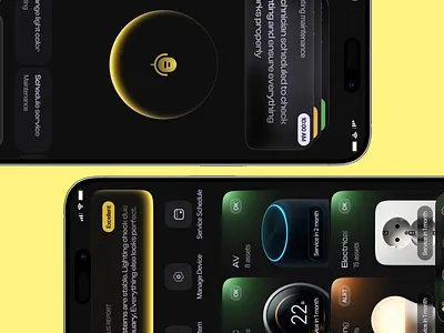 Intelligent Lighting & HVAC Control branding design efficiency tracking home management home tech app hvac control illustration iot remote control service scheduling smart home devices smart lighting system optimization ui
