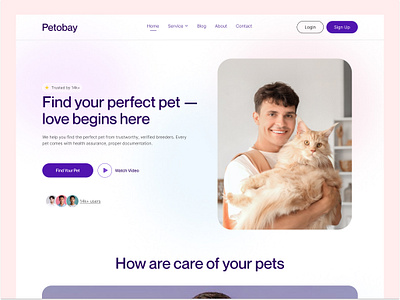 Pet Care Website animal website design cat website ecommerce website landing page website design pet app pet care pet care deisgn pet care landing page pet care uiux design pet care website pet food website pet health care website pet landing page pet shop pet store pet web design pet website pet website landing page pet website ui uiux design