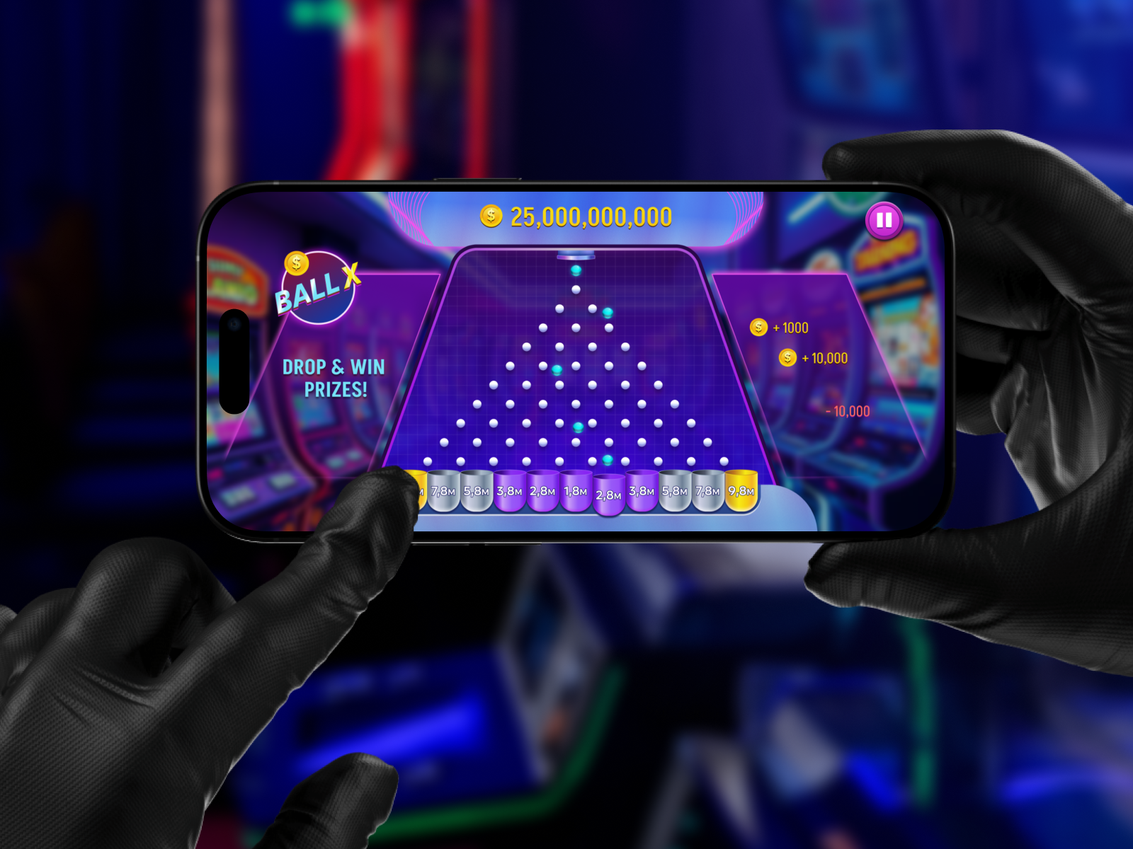 Plinko (Gambling) casino game casual game game mechanics gaming app igaming mobile casino plinko app uxui