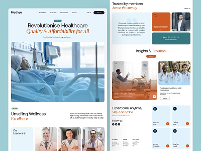Medigo - Healthcare Platform design doctor landing page medical ui web web design webdesign website