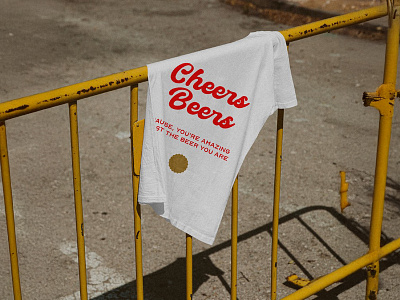 Brand Design Creation – Cheers Beers branding design download free freebie graphic design identity logo mockup mockups psd sign t shirt template typography