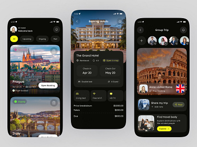 Smart Travel Planner App UI design advanture app app design mobile mobile app product design tour tourism tourist travel travel agency travel app trip ui uiux ux vacation