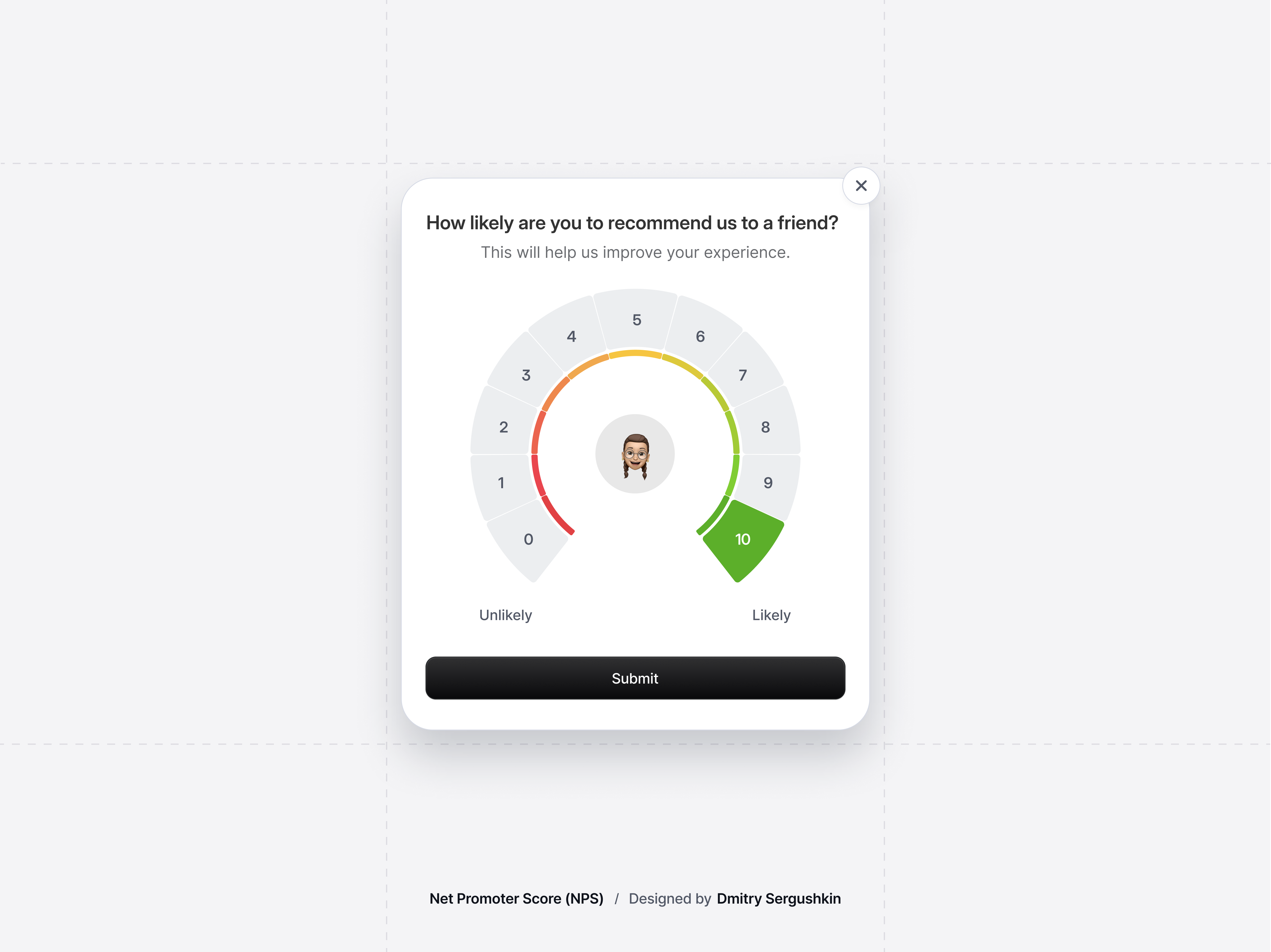 Net Promoter Score (NPS) UI Component engagement feedback launch nps metric net promoter score net promoter score examples nps nps feedback nps form builder nps score nps survey design nps survey guide nps ui system survey survey template user experience user feedback ux research widget