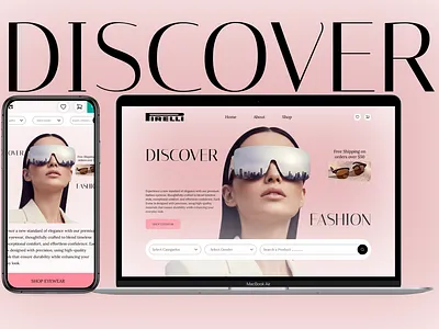 Eyewear Landing Page UI chic accessories designer sunglasses e commerce hero fashion eyewear fashion hero image high end frames luxury eyewear minimalist layout modern fashion photography oversized shades pink gradient background premium sunglasses reflective lenses runway style shop eyewear cta statement sunglasses stylish eyewear campaign summer sunglasses urban reflection lenses womens sunglasses