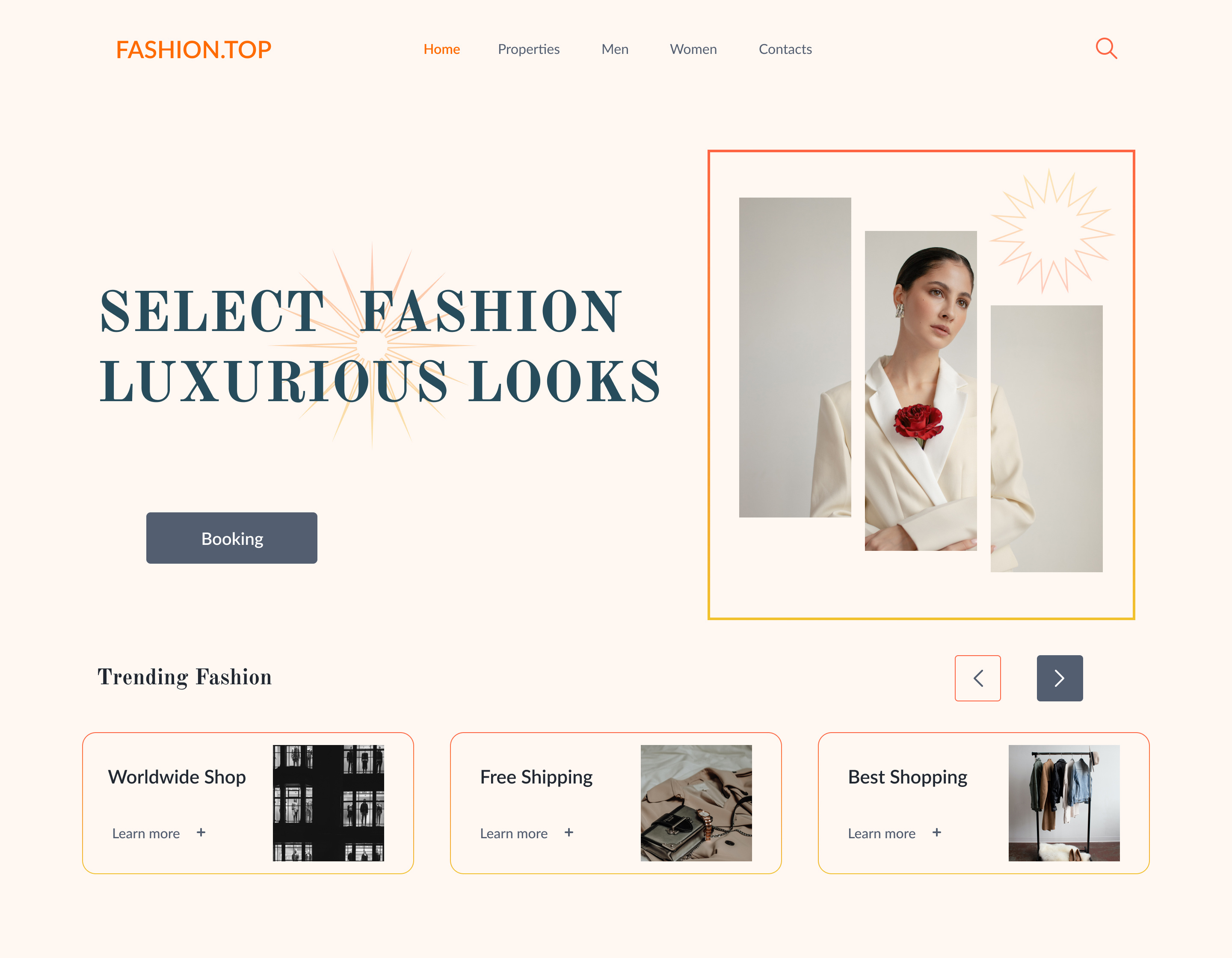 Fashion Landing Page app bestwebdesign branding design fashion mobile typography ui user interface ux